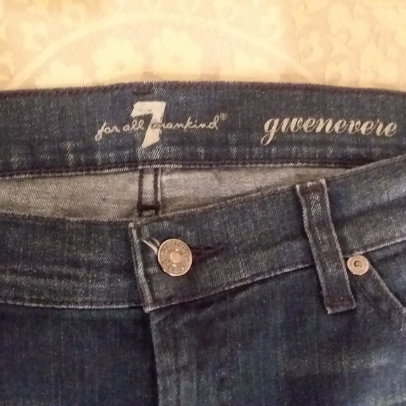 7 For All Mankind Skinny Dark  Denim Jeans - NWOT - Picture 3 of 5